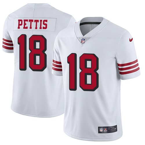 San Francisco 49ers Limited White Men Dante Pettis NFL Jersey 18 Rush Vapor Untouchable